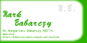 mark babarczy business card